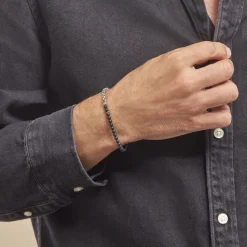 Bracelet Acier Blanc Christiano Onyx-Histoire d'Or Clearance