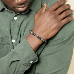 Histoire d'Or Bracelet Acier Blanc Hantz Pierre De Lave