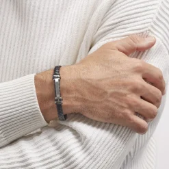 Bracelet Acier Blanc Ludovic Oxyde De Zirconium-Histoire d'Or Online