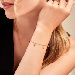 Histoire d'Or Bracelet Acier Doré Cristal