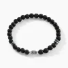 Bracelet Acier Hugueso Agates Noires-Histoire d'Or Hot