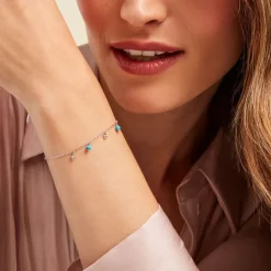 Histoire d'Or Bracelet Adiva Argent Blanc Turquoise