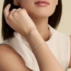 Histoire d'Or Bracelet Adonia Argent Blanc Oxyde De Zirconium