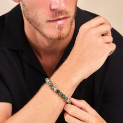 Bracelet Adonis Acier Blanc Unakite-Histoire d'Or Outlet