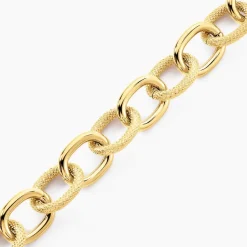 Histoire d'Or Bracelet Aelia Maille Alternee Acier Jaune