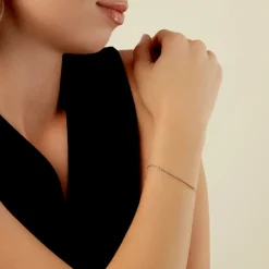 Bracelet Ajith Or Jaune Oxyde De Zirconium-Histoire d'Or