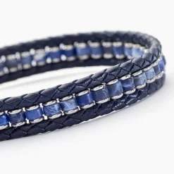 Histoire d'Or Bracelet Alassio Acier Blanc Sodalite