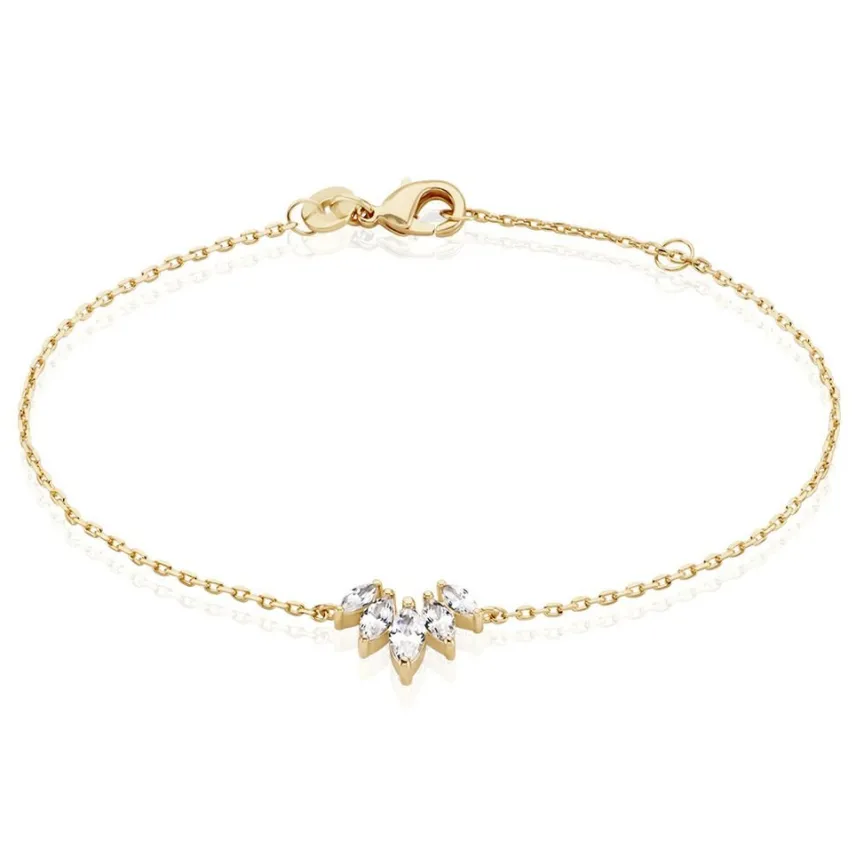 Bracelet Amazonia Plaqué Or Jaune Oxyde De Zirconium-Histoire d'Or Best