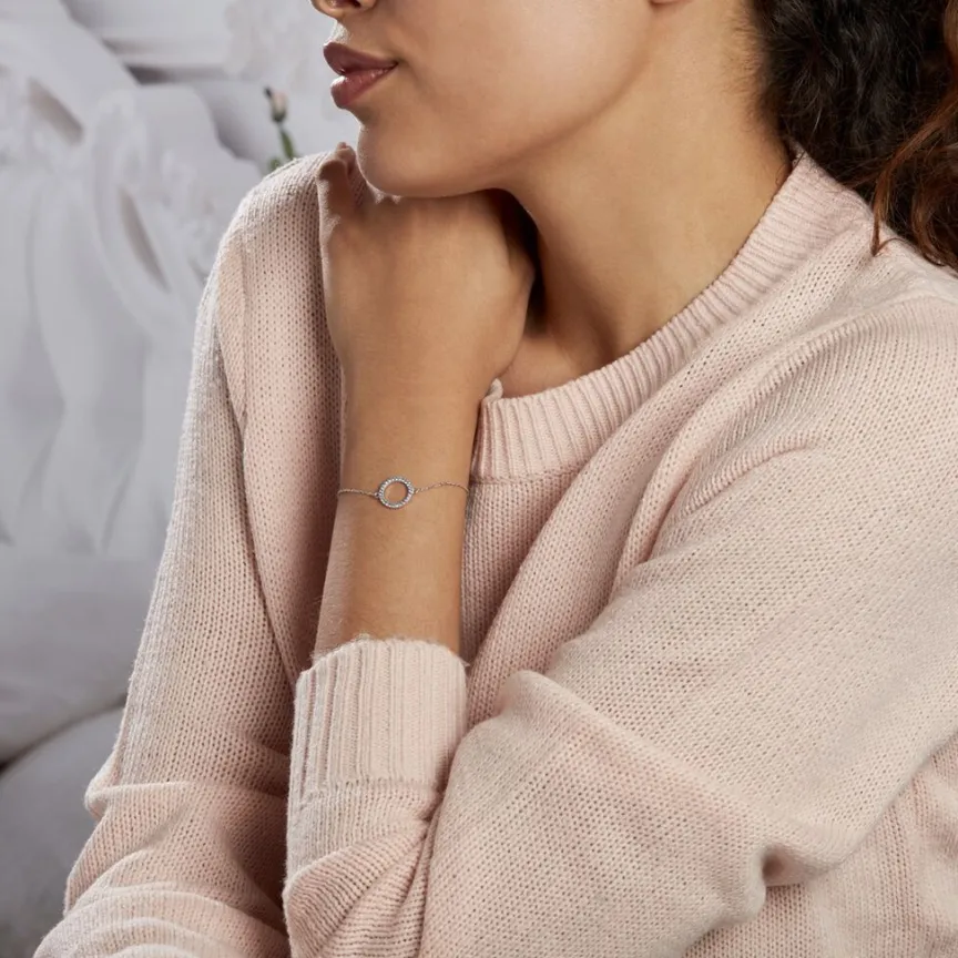 Bracelet Ambroisie Argent Blanc Oxyde De Zirconium-Histoire d'Or Outlet