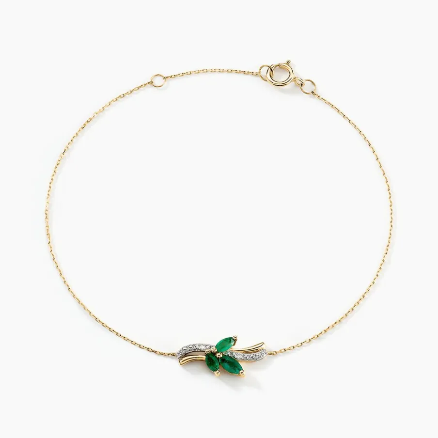 Histoire d'Or Bracelet Angie Or Jaune Emeraude Diamant