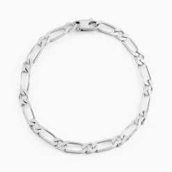 Histoire d'Or Bracelet Anilo Maille Alternee 1/1 Argent Blanc