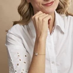 Bracelet Areli Plaque Or Doré Nacre Oxyde De Zirconium-Histoire d'Or Hot