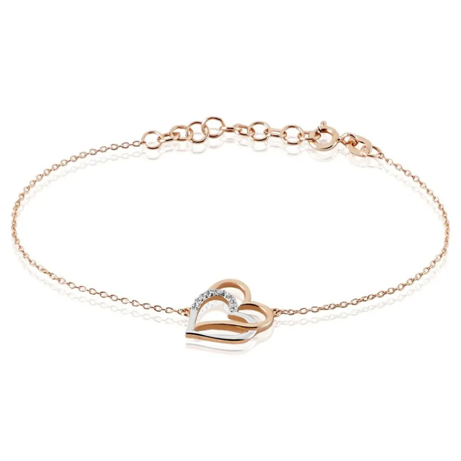 Histoire d'Or Bracelet Argent Bicolore Serapis Oxyde De Zirconium