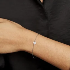 Histoire d'Or Bracelet Argent Blanc Afonso Oxyde De Zirconium