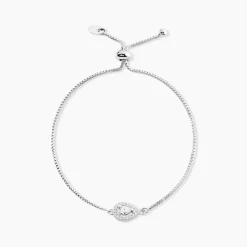 Bracelet Argent Blanc Andromeda Oxydes De Zirconium-Histoire d'Or New