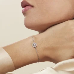 Histoire d'Or Bracelet Argent Blanc Angerona Oxydes De Zirconium