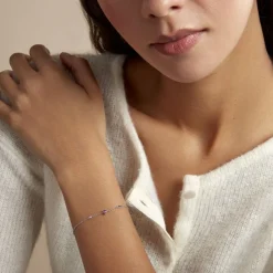 Bracelet Argent Blanc Declaration Oxyde De Zirconium-Histoire d'Or Best