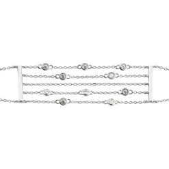 Bracelet Argent Blanc Edvard Oxydes De Zirconium-Histoire d'Or Best