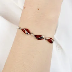 Histoire d'Or Bracelet Argent Blanc Eve-liseae Ambre