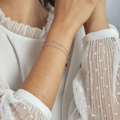 Histoire d'Or Bracelet Argent Blanc Mireio