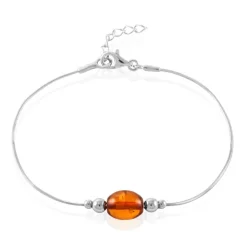 Bracelet Argent Blanc Safaa Ambre-Histoire d'Or Online