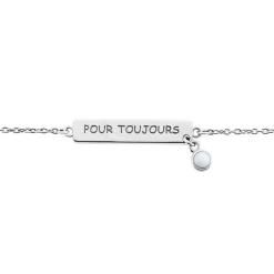 Bracelet Argent Blanc Sameera Agate-Histoire d'Or