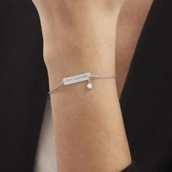 Bracelet Argent Blanc Sameera Agate-Histoire d'Or