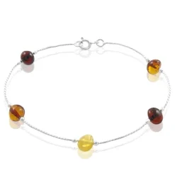 Histoire d'Or Bracelet Argent Blanc Siaae Ambres
