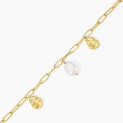 Histoire d'Or Bracelet Argent Dore Keshi Maille Cheval