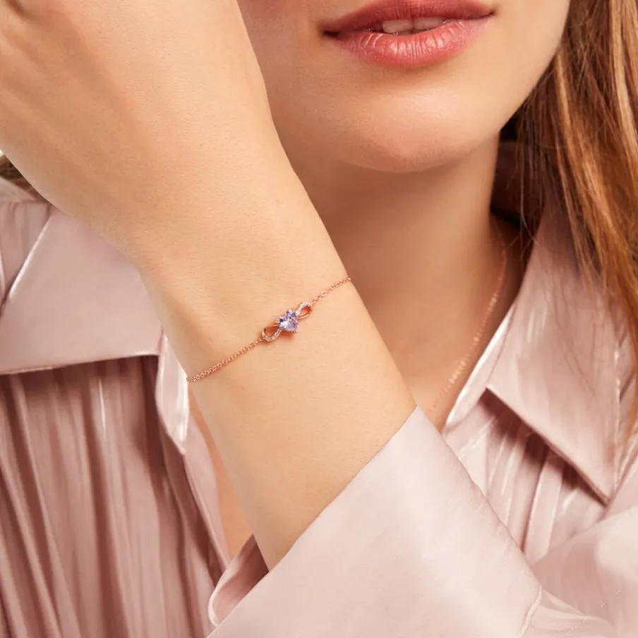 Histoire d'Or Bracelet Atieno Argent Rose Oxyde De Zirconium