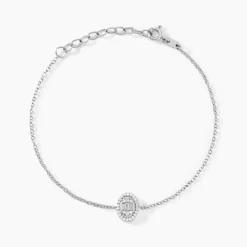 Bracelet Baroque Party Argent Blanc Oxyde De Zirconium-Histoire d'Or Discount