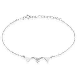 Histoire d'Or Bracelet Bartoumieu Argent Blanc Oxyde De Zirconium