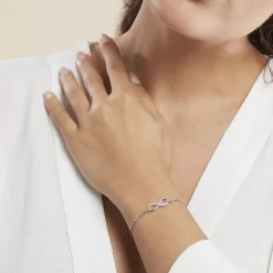 Bracelet Bastin Argent Blanc Oxyde De Zirconium-Histoire d'Or