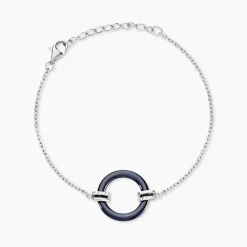 Bracelet Bertillianne Argent Blanc Céramique Et Oxyde De Zirconium-Histoire d'Or Outlet