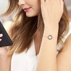 Bracelet Bertillianne Argent Blanc Céramique Et Oxyde De Zirconium-Histoire d'Or Outlet