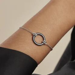 Bracelet Bertillianne Argent Blanc Céramique Et Oxyde De Zirconium-Histoire d'Or Outlet