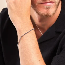 Histoire d'Or Bracelet Black Diamond Or Blanc Diamant Noirs