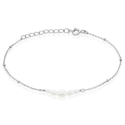 Histoire d'Or Bracelet Blaine Argent Blanc Perle De Culture