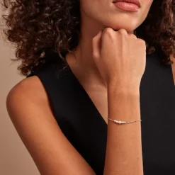 Histoire d'Or Bracelet Blaine Argent Blanc Perle De Culture