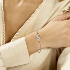 Bracelet Ble Argent Blanc Oxyde De Zirconium-Histoire d'Or Outlet