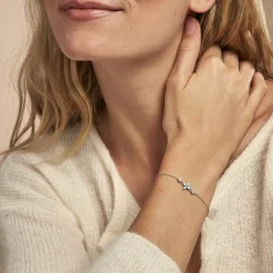 Bracelet Bluebirds Argent Blanc Turquoise Oxyde De Zirconium-Histoire d'Or Outlet