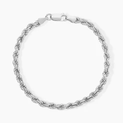 Bracelet Cacilda Maille Corde Argent Blanc-Histoire d'Or Best