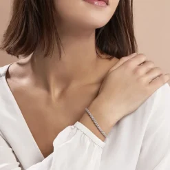 Bracelet Cacilda Maille Corde Argent Blanc-Histoire d'Or Best