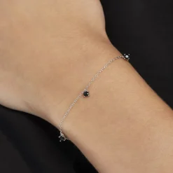 Histoire d'Or Bracelet Callias Argent Blanc Oxyde De Zirconium Noir