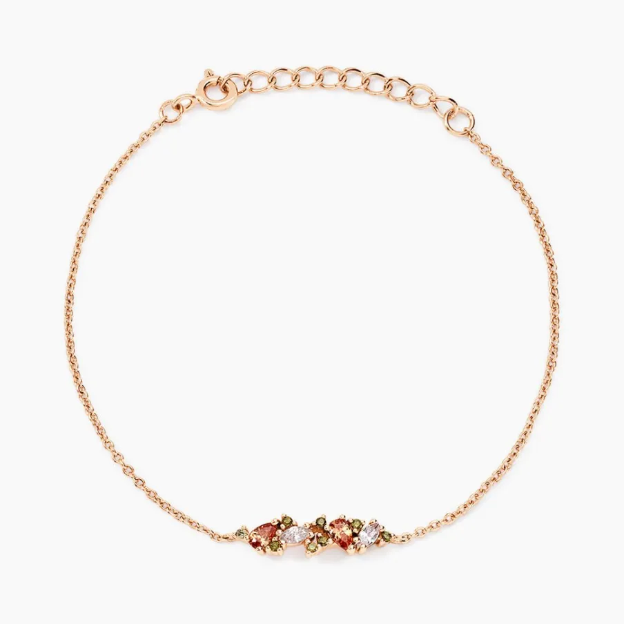 Histoire d'Or Bracelet Camelia Argent Rose Oxyde De Zirconium