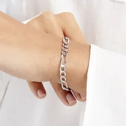 Bracelet Cameo Alternee 1/3 Or Blanc-Histoire d'Or