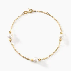 Bracelet Cannelle Or Jaune Perle De Culture-Histoire d'Or Clearance