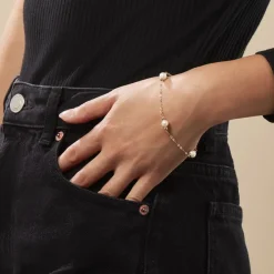 Bracelet Cannelle Or Jaune Perle De Culture-Histoire d'Or Clearance