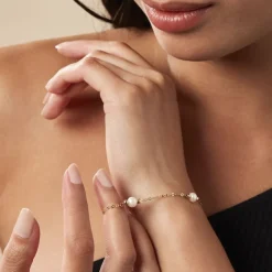 Bracelet Cannelle Or Jaune Perle De Culture-Histoire d'Or Clearance