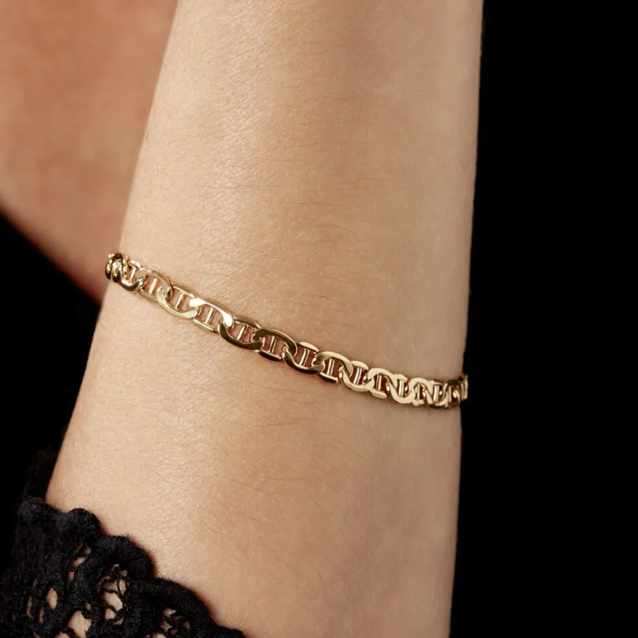 Histoire d'Or Bracelet Capucin Maille Marine Plate